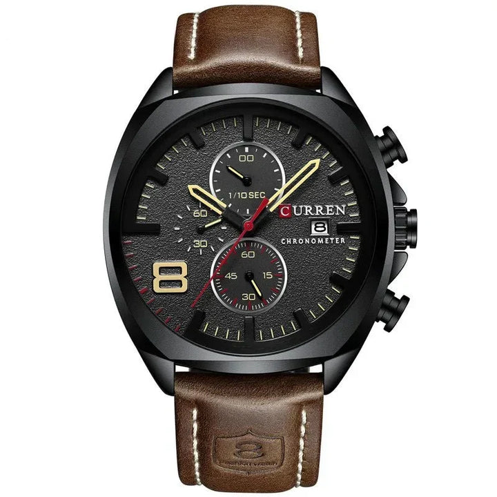 Orologio sportivo cronografo impermeabile con design militare