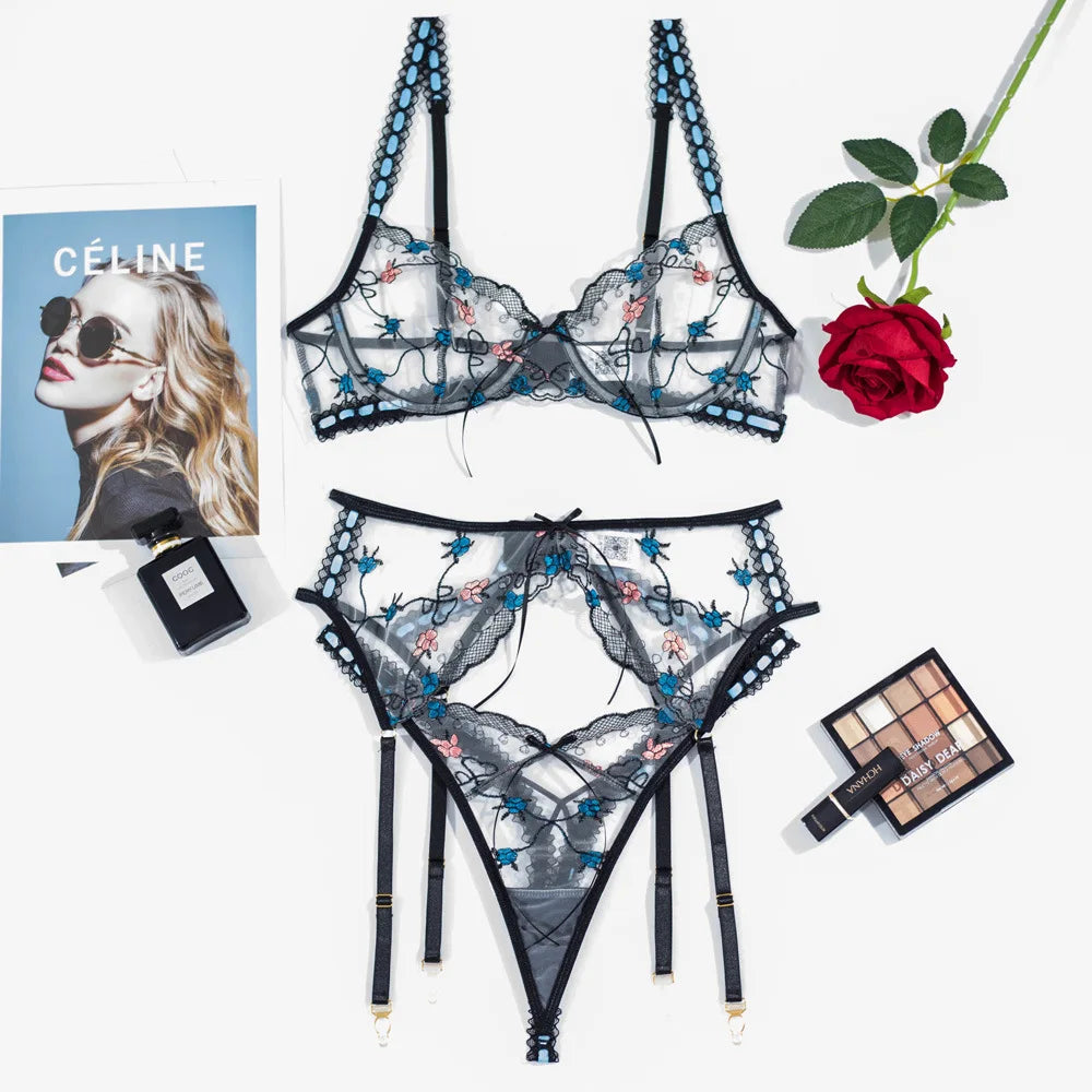 Demano™ | 3 piece French lingerie set