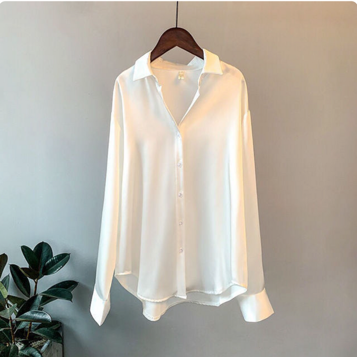 Demano™ Camicia in Raso da Donna – Eleganza Senza Tempo, Lusso e Comfort