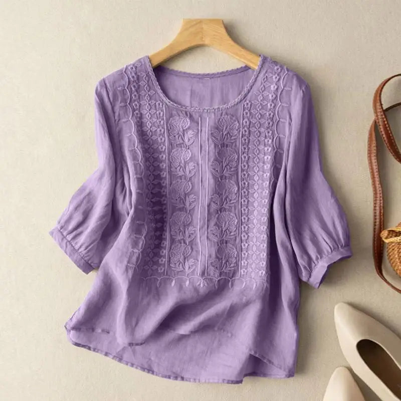 Firenze™ | Blusa Boho in Cotone Ricamata (Vestibilità Piccola)