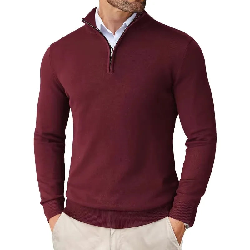 Aron™ | Maglione da uomo con zip e collo alto