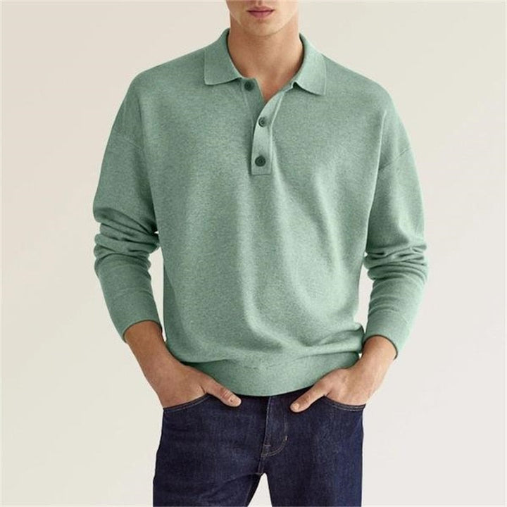 Demano™ - Men's Casual Long Sleeve Button Down Polo