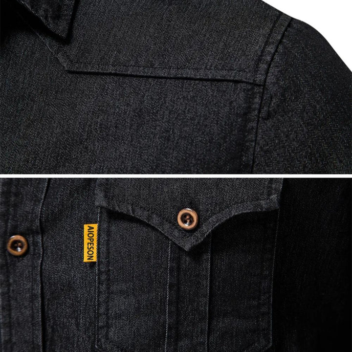 Demano™ | Men's Slim Fit Casual Denim Cotton Long Sleeve Shirt