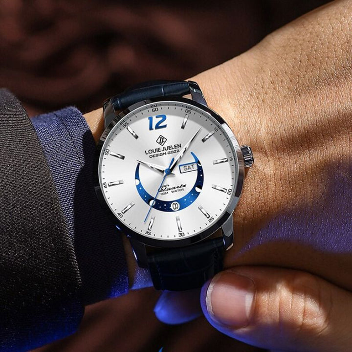 Elegante Orologio con Fasi Lunari