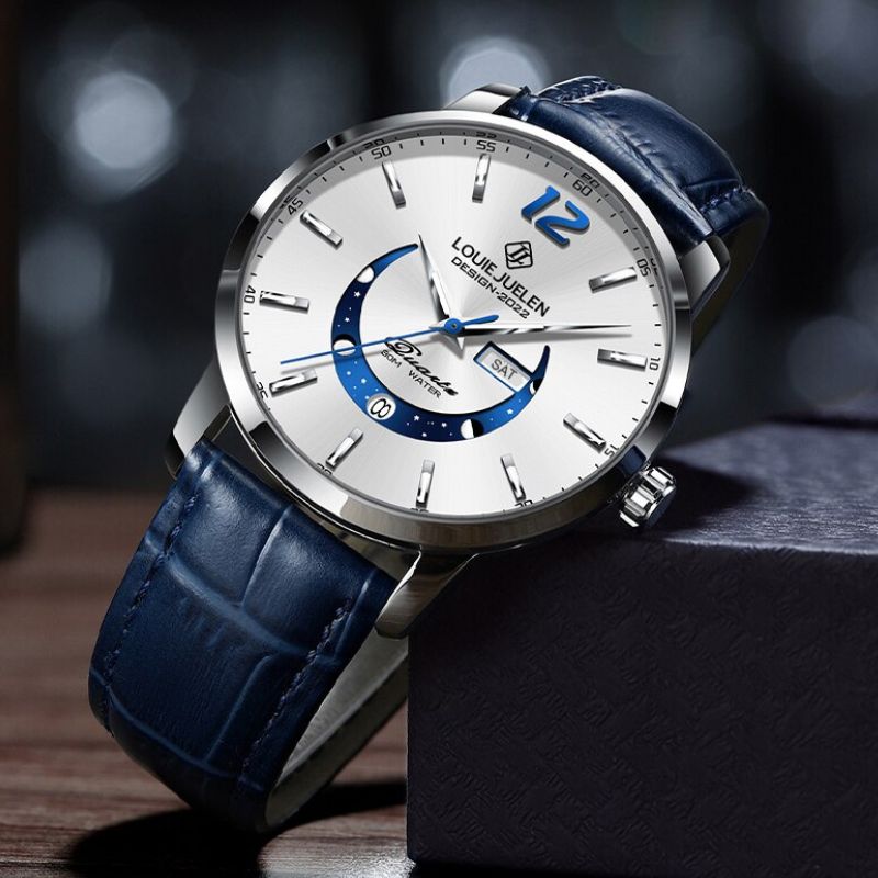 Elegante Orologio con Fasi Lunari