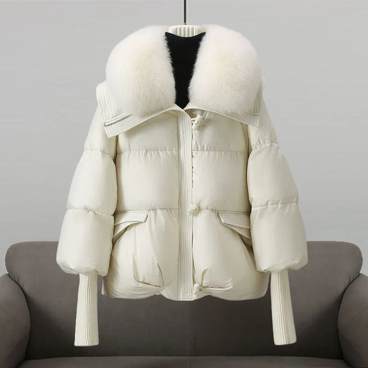 Demano™ Women's Winter Down Jacket with Fur Collar