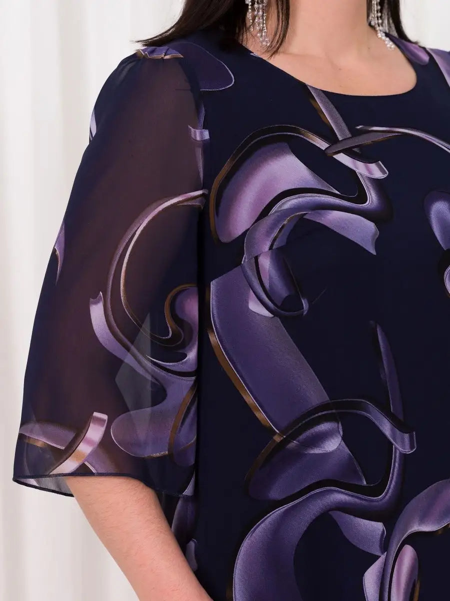 Evelyn™ | Vestito Chiffon Midnight Swirl