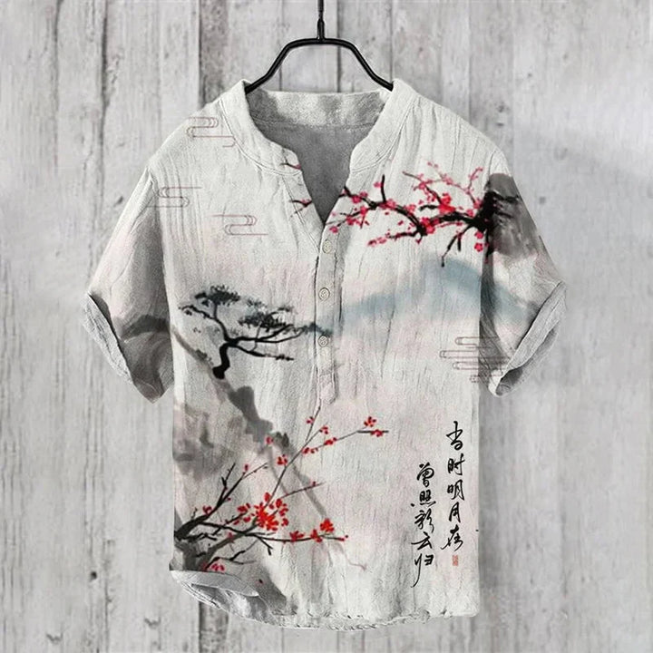 Allen™ | Camicia Artistica in Lino e Seta