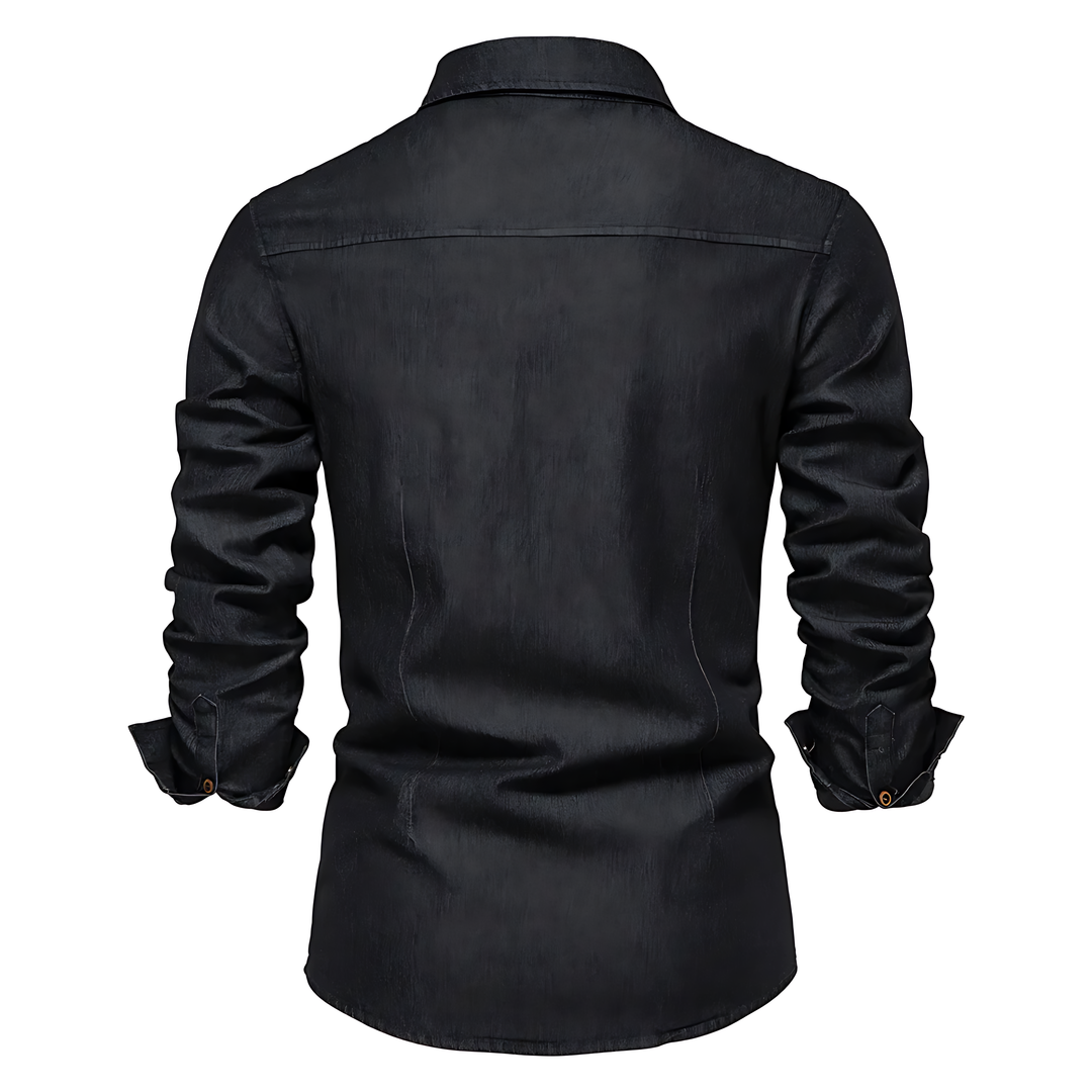 Demano™ | Men's Slim Fit Casual Denim Cotton Long Sleeve Shirt