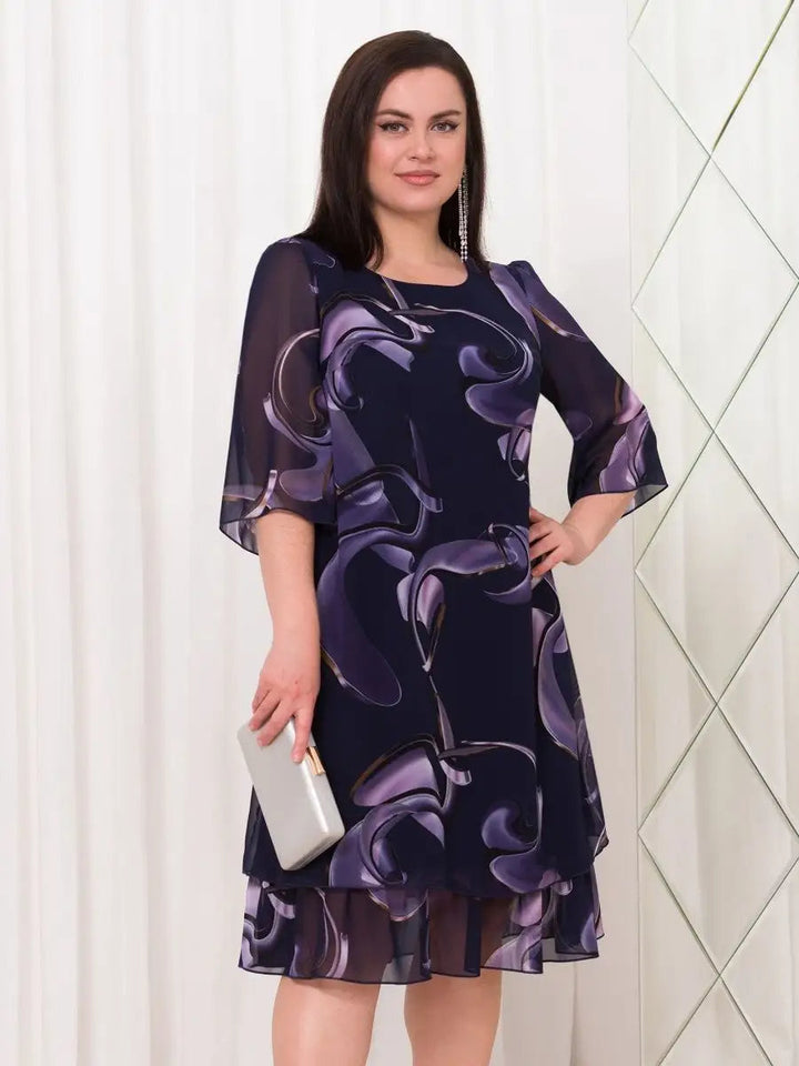 Evelyn™ | Vestito Chiffon Midnight Swirl