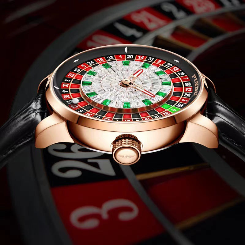 Orologio Roulette Casino Serie Orologio da Uomo Movimento Meccanico