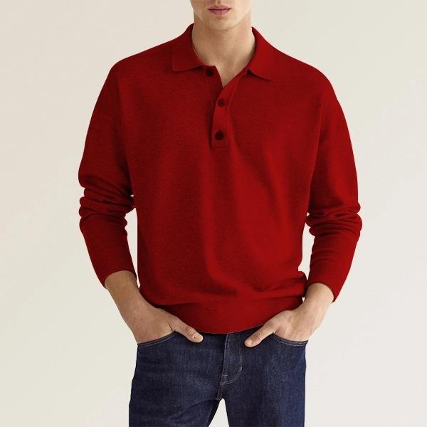 Demano™ - Men's Casual Long Sleeve Button Down Polo