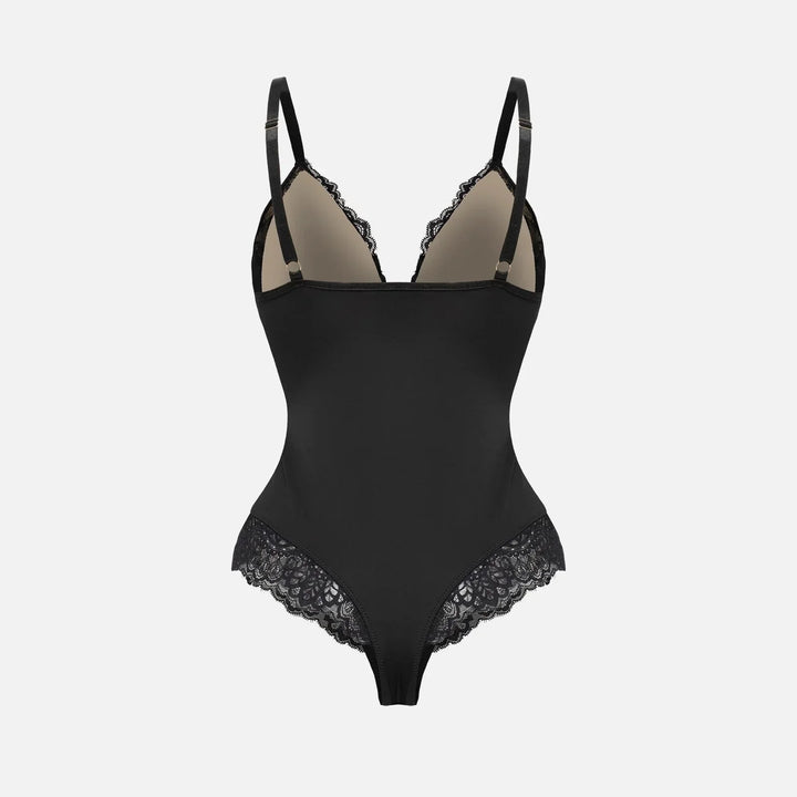 Demano™ | Deep V-Neck Lace Shapewear Bodysuit