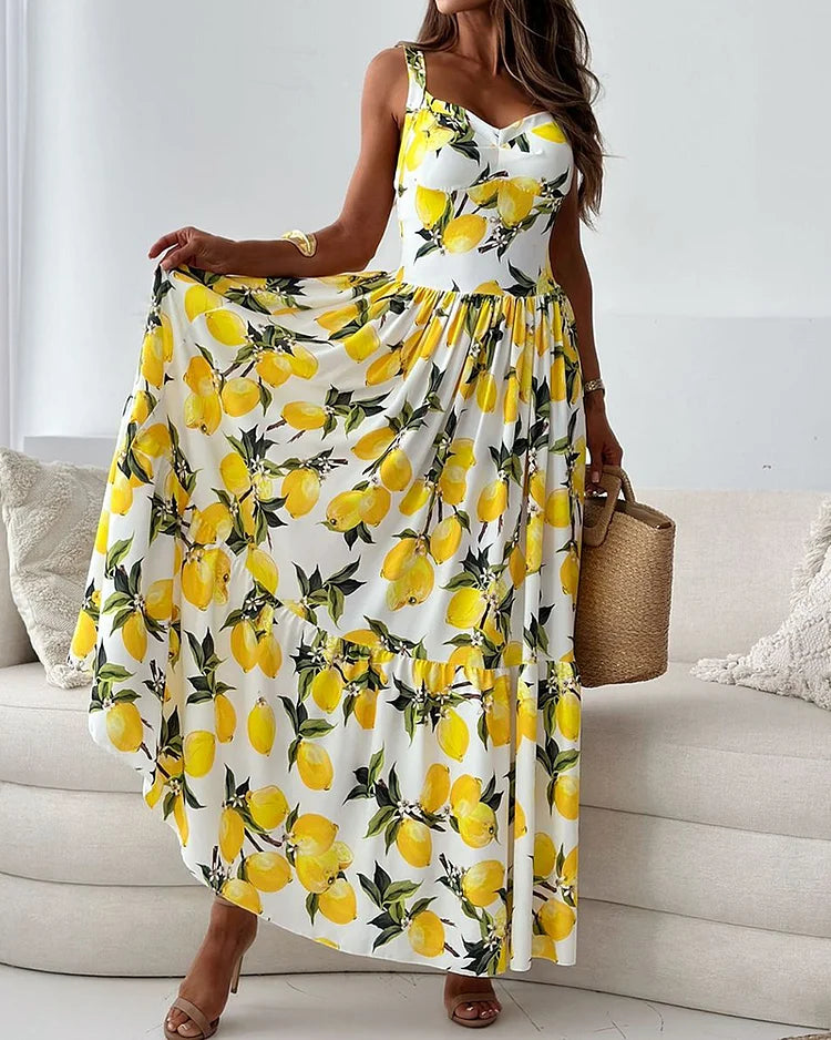 Lemon Print Dress