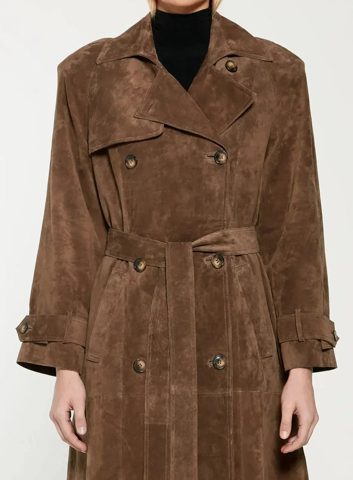 Daniela | Trench coat di moda in suede