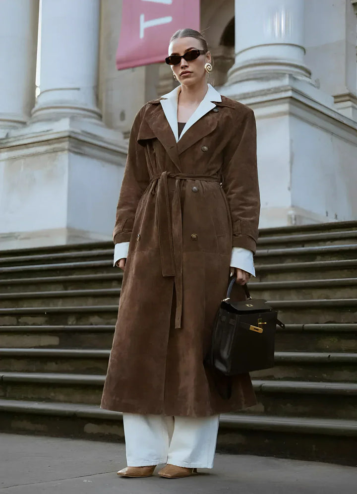 Daniela | Trench coat di moda in suede