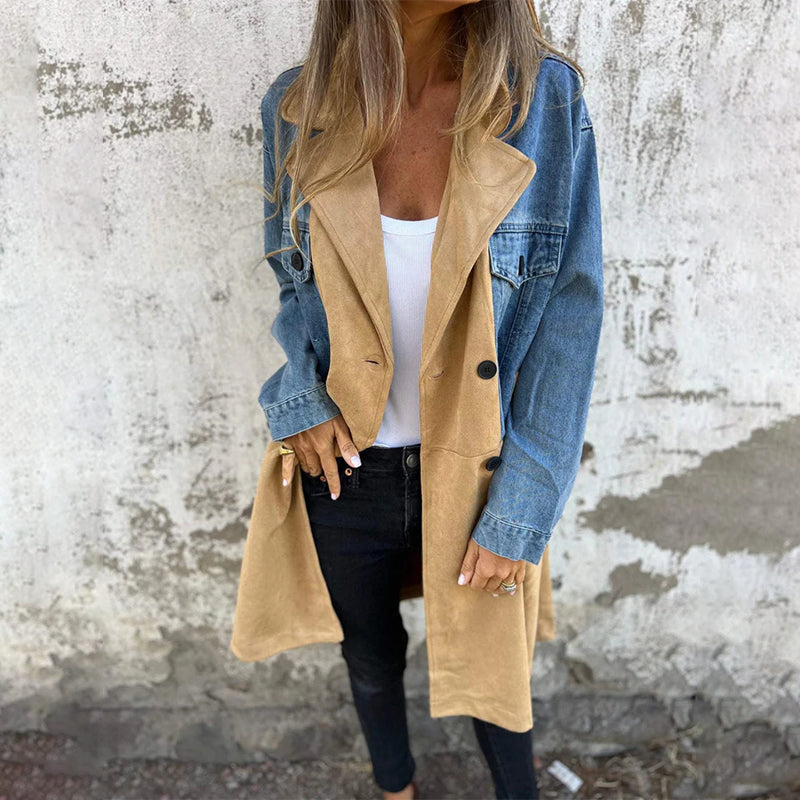 DenimCharm™ | Trench Coat di Lunghezza Media