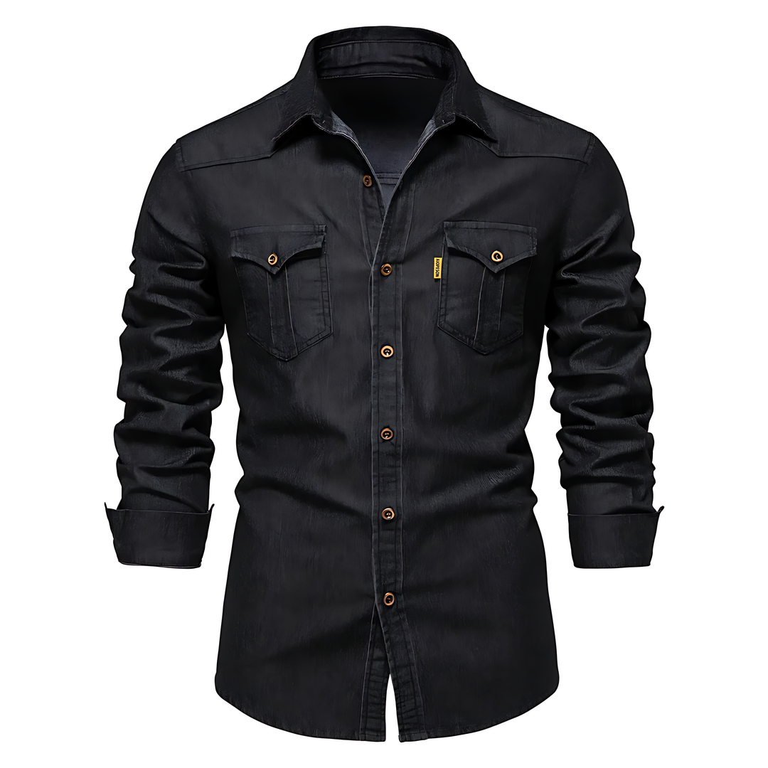 Demano™ | Men's Slim Fit Casual Denim Cotton Long Sleeve Shirt